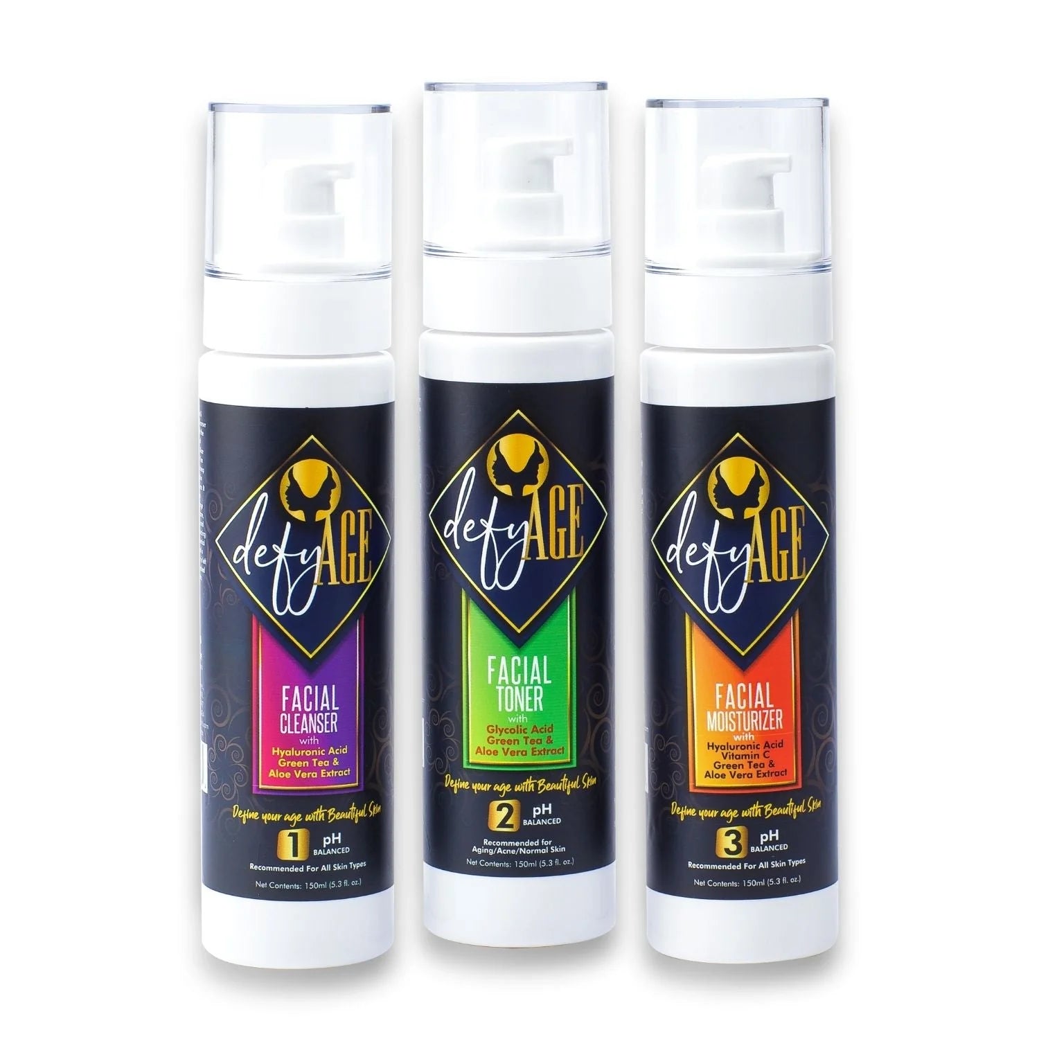 AYRTONS defyAGE 3-Step Facial System Bundle, 450gm